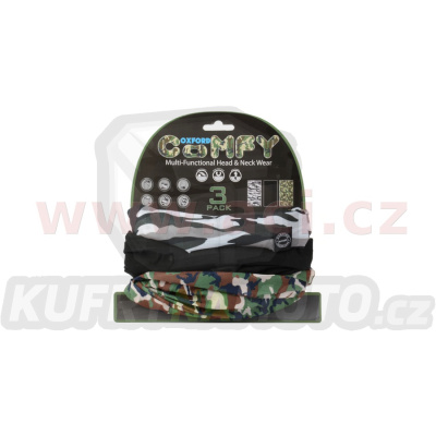 nákrčníky Comfy Camo, OXFORD (sada 3 ks)