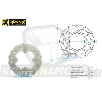 Kotouč brzdový PROX - zubatý desing Wave - Honda CR80 / 92-02 + CR85 / 03-07 + CRF150R / 07-24