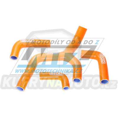 Hadice chladiče KTM 250EXCF + 350EXCF / 13-15 - oranžové (sada 4ks)