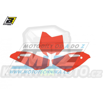 Polepy číslových tabulek (vystřižené) - Husqvarna TC250 / 08-13 + TC450 / 08-10 - barva červená