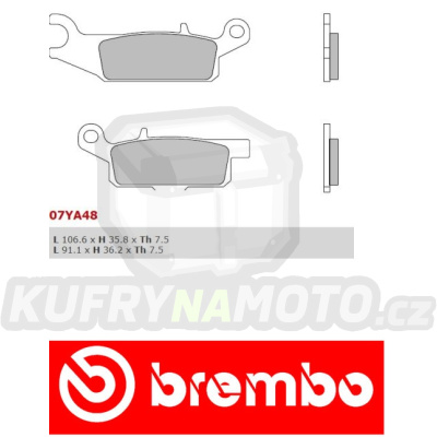Brzdové destičky Brembo YAMAHA YFM FGPW Grizzly Right 700 r.v. Od 07 -  směs SD Přední