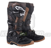 boty TECH 7 ENDURO, ALPINESTARS (černá/tmavá hnědá) 2024