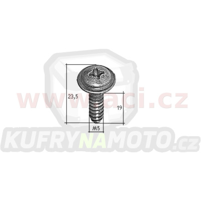 samořezný křížový vrut černý pozink Fe (sada 10 ks) (4.8 mm, 16 mm)