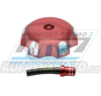 Víčko nádrže Alu - Kawasaki KX65+KX85 + KX125 + KXF250 + KLX110 + Suzuki RMZ250 + Honda CR125+CR250+CRF50F+CRF125F - červené
