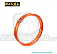 Ráfek motocyklový 2,15x19" 36H (předvrtaný / 36otvorů) Excel Takasago - oranžový - KTM+Husaberg+Husqvarna