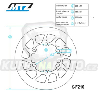 Kotouč brzdový MTZ Classic - Kawasaki KMX125 / 86-03