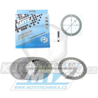 Lamely spojkové plechové (meziplechy) MTZ 881-P005-7 - Honda CR125R+CRF250R+CRF250X+CRF300X + Kawasaki KDX220 + KTM EXC250F+SX250F+XCF250W + Gas-Gas EC125+MC125+SM125+SM450 FSE + HM CRE125R + Husaberg FE250