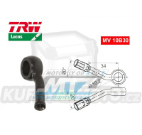 Koncovka brzdové hadice TRW VarioFlex MV10B30 (banjo 10mm zahnuté 20°/20° - levé) - barva černá