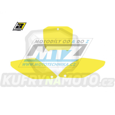Polepy číslových tabulek (vystřižené) - Honda CR125+CR250 / 02-03 - barva žlutá