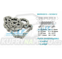 Řetěz rozvodový 98XRH2015-150článků - Yamaha XT1200Z Super Tenere / 10-22