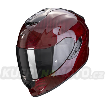 Moto přilba SCORPION EXO-1400 EVO CARBON AIR červená