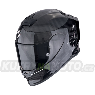 Moto přilba SCORPION EXO-R1 EVO CARBON AIR CYNERGY černo/bílá