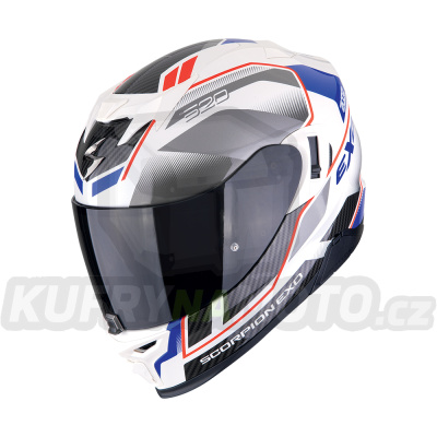 Moto přilba SCORPION EXO-520 EVO AIR LENA perleťově bílo/modrá