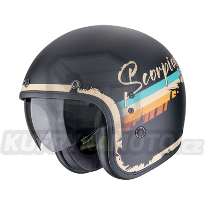 Moto přilba SCORPION BELFAST EVO ADONIS matná černo/béžová