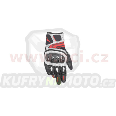 rukavice SP X AIR CARBON 2, ALPINESTARS (černá/bílá/červená fluo) 2024