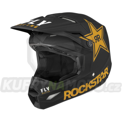 přilba KINETIC ROCKSTAR, FLY RACING - USA (černá/zlatá)