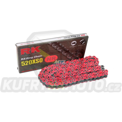 Řetěz RK 520 XSO-Z1 (118čl) - těsněný/ x kroužkový (červený)