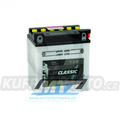 Baterie (akumulátor motocyklový) YB10L-B (12V-11Ah)