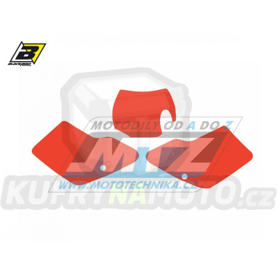 Polepy číslových tabulek (vystřižené) - GasGas EC125+EC250+EC300 / 01-02 - barva červená