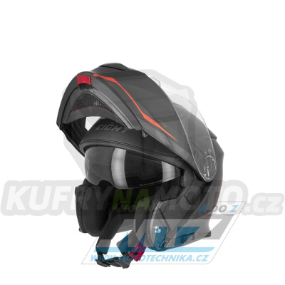 Přilba výklopná Eight S550 DUAL FACE Modulable - černo-červená - velikost L
