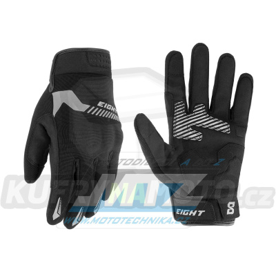 Rukavice motocyklové Eight First 4Way - černo-šedé - velikost M