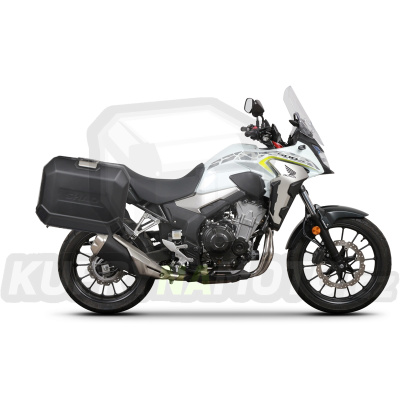 Kompletní sada bočních černých hliníkových kufrů SHAD TERRA BLACK 47L/47L , včetně montážní sady SHAD HONDA CB 500 X