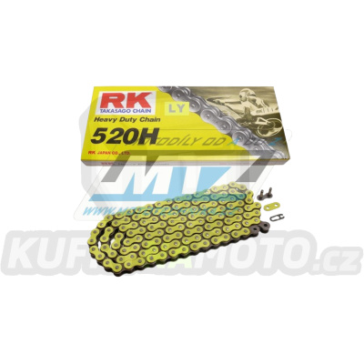 Řetěz RK 520 H (118čl) - netěsněný/ bezkroužkový (žlutý)