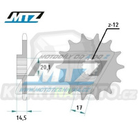 Kolečko řetězové (pastorek) 95-TM125NO-13zubů MTZ - TM MX125 + EN125 / 00-12