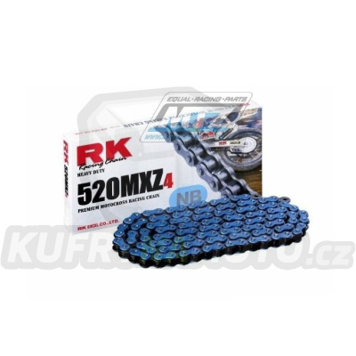 Řetěz RK 520 MXZ4 (120čl) - netěsněný/ bezkroužkový (modrý)