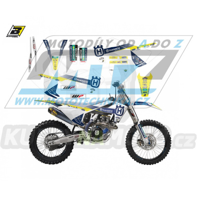Polepy na motocykl (sada polepů Graphics) Husqvarna FC250+FC350+FC450 + TC125+TC250 / 16-18 + FE250+FE350+FE450+FE501 + TE125+TE250+TE300 / 17-19 - typ polepů Replica Husqvarna Trophy