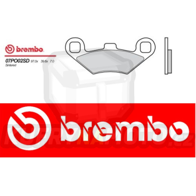 Brzdové destičky Brembo POLARIS Sportsman 6x6 500 r.v. Od 00 -  směs SD Přední