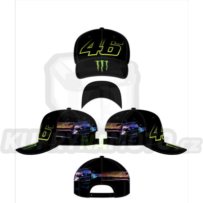 Kšiltovka VR46 DUAL MONSTER černá 495604