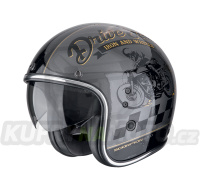 Moto přilba SCORPION BELFAST EVO DRIVE FAST stříbrno/černo/zlatá