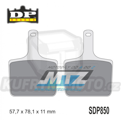 Destičky brzdové DP Brakes pro sněžné skútry - směs Premium Sinter H++