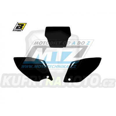 Polepy číslových tabulek (vystřižené) - Honda CRF450 / 05-07 - barva černá