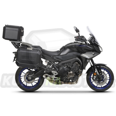 Kompletní sada černých hliníkových kufrů SHAD TERRA BLACK, 37L topcase   36L/47L boční kufry, včetně montážní sady a plotny SHAD YAMAHA MT-09 Tracer / Tracer 900