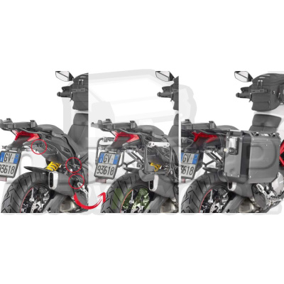 PLOR 7412CAM Givi trubkový nosič Ducati Multistrada 1260 Enduro (19)/ Multistrada 950 S (19) pro hliníkov