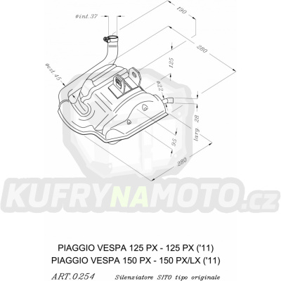 Výfuk Leo Vince Vespa 150 PX všechny r.v. SITOPLUS LVKN954-0254