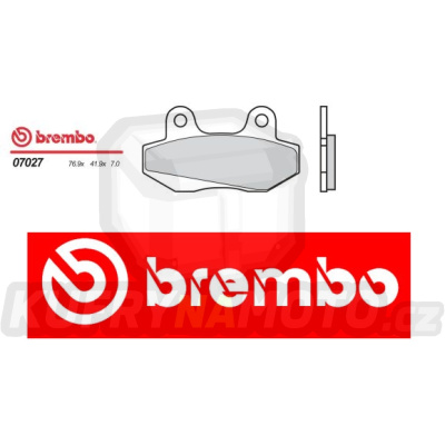 Brzdové destičky Brembo AXY SLURP 125 r.v. Od 08 -  směs Originál Přední