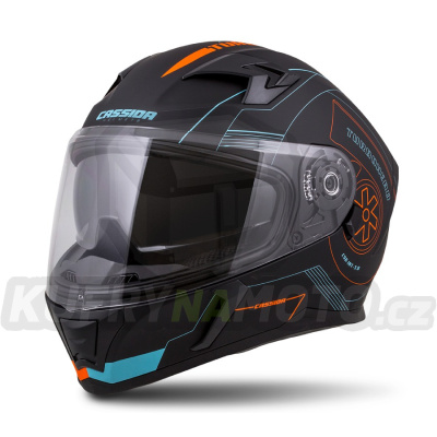 přilba Integral 3.0 Turbohead, CASSIDA (černá matná/oranžová/modrá, plexi s přípravou pro Pinlock)