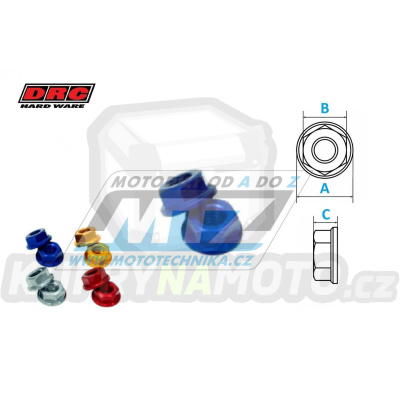 Matice Alu NUT - DRC M6 Aluminum Flange Nut - DRC D58-53-601 - modrá