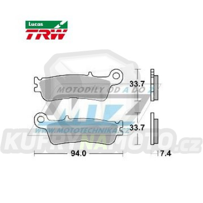 Destičky brzdové DP703-LUSI TRW Lucas MCB905SI - směs Sinter Offroad