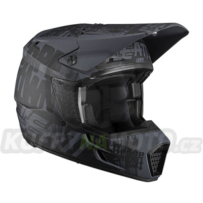 LEATT MOTO 3.5 přilba helma V.21.1 HELMA GHOST barva ČERNÁ VELIKOST S 55-56cm-1021000211