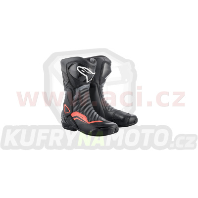 boty S-MX 6, ALPINESTARS (černá/šedá/červená fluo) 2024