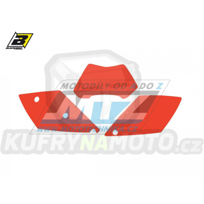 Polepy číslových tabulek (vystřižené) - KTM EXC / 05-07 - barva červená