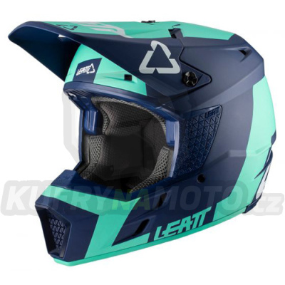 LEATT přilba CROSS HELMET GPX 3.5 V20.2 AQUA barva mátová/granátová velikost XL