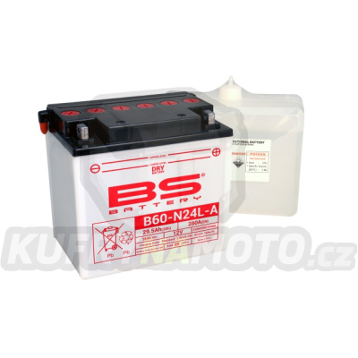 BS baterie moto B60-N24L-A (Y60-N24L-A) 12V 28AH 184X124X175 s elektrolytem v balení - konvenční 280A (2)