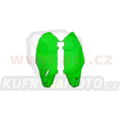 boční číslové tabulky Kawasaki, RTECH (zelené, pár)