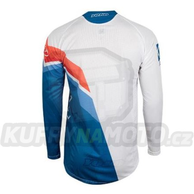 Dětský motokrosový dres YOKO VIILEE white / blue / fire M