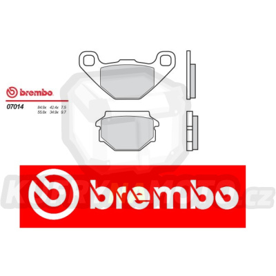Brzdové destičky Brembo SIMSON RS 125 r.v. Od 01 -  Originál směs Zadní